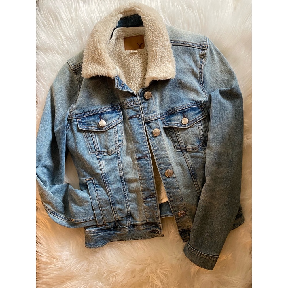 Denim Sherpa jacket